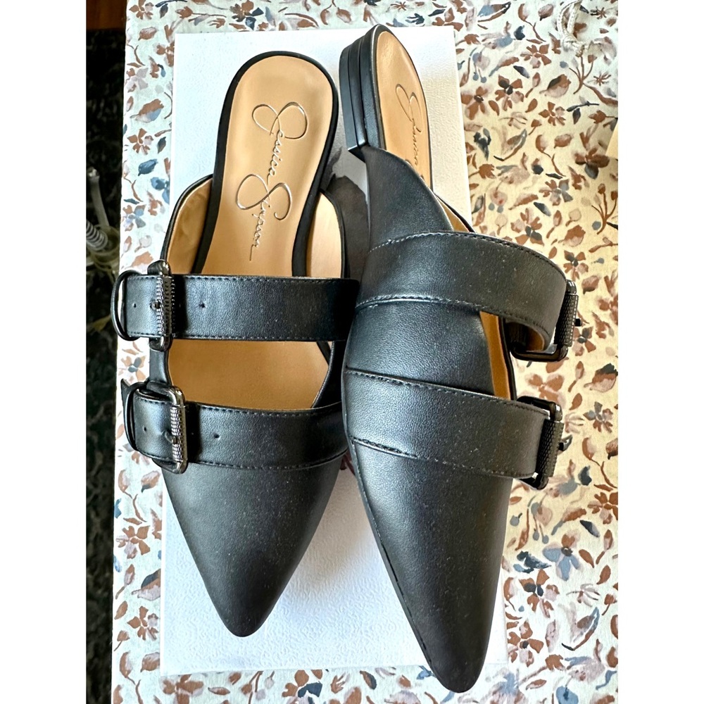 Jessica Simpson Caylina Buckle Mule in Black